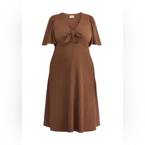 Women’s Terra & Sky Brown Midi Dress